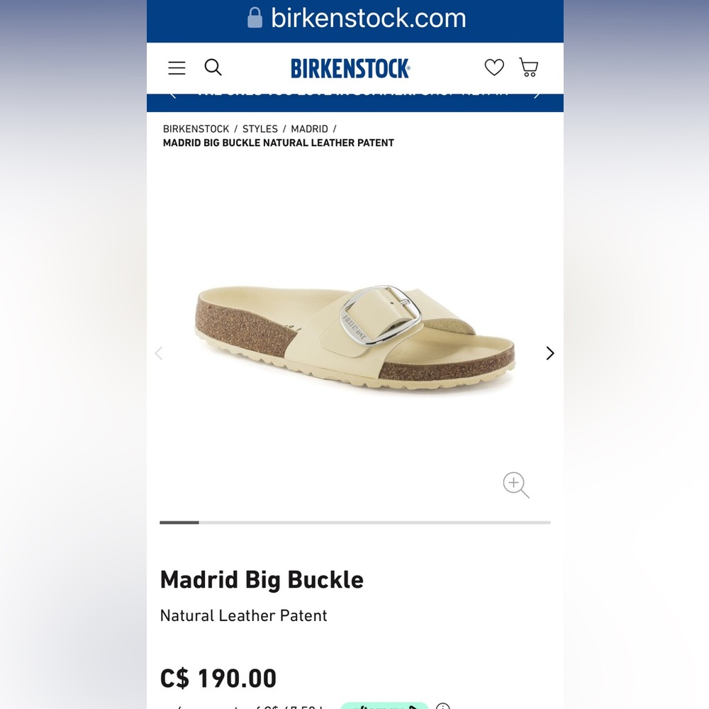 Birkenstock Madrid big buckle sandal.